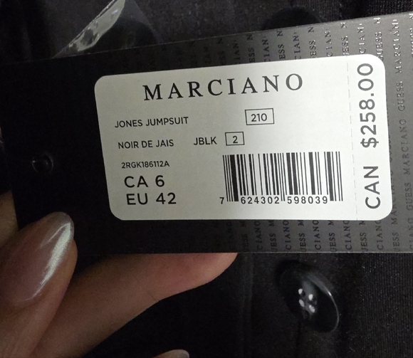 Marciano Classic Black Button-Up Jumpsuit - Picture 5 of 6